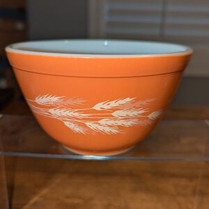 Pyrex Autumn Harvest Wheat Mixing Bowl #401 Vintage 75ML